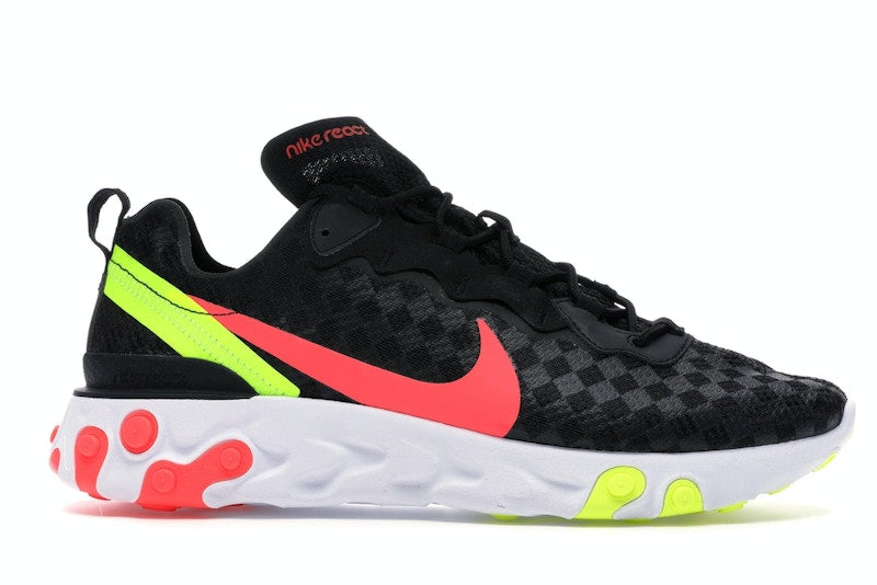 Nike React Element 55 Black Crimson Volt