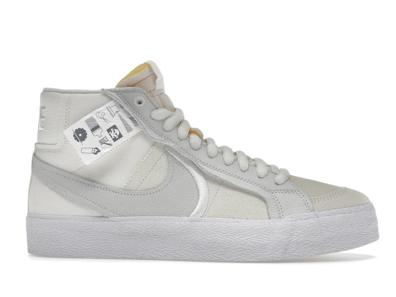 Nike SB Blazer Mid Warning Label Summit White