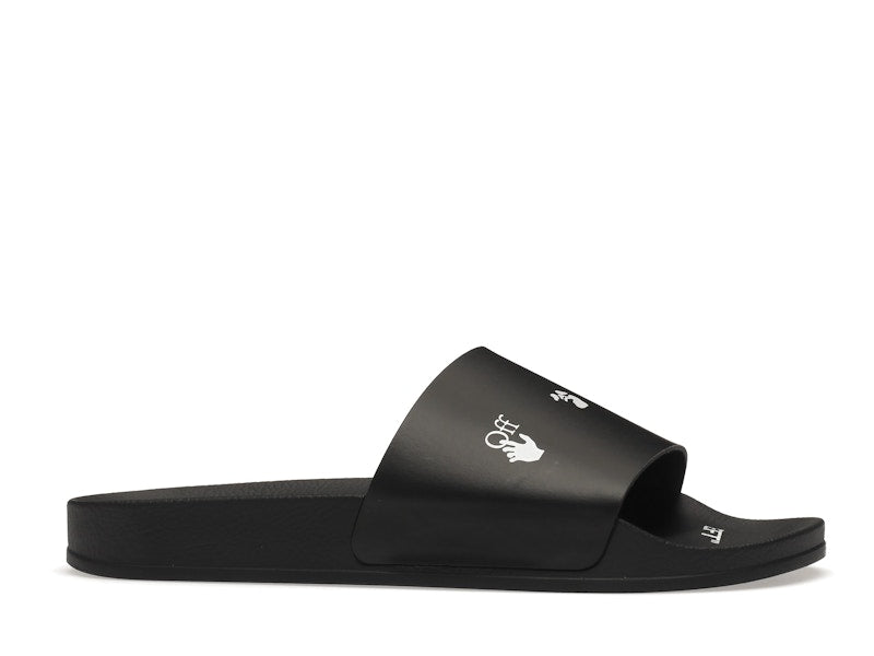 OFF-WHITE Drowning Man Logo Slides Black White FW21