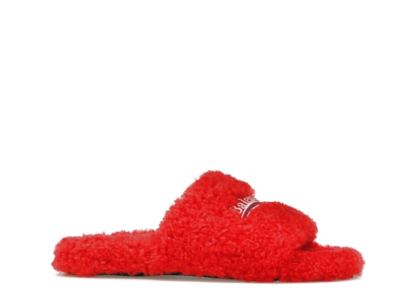 Balenciaga Furry Slide Red White (Women's)