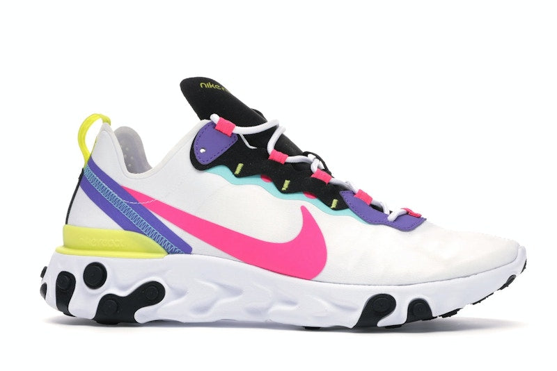 Nike React Element 55 White Psychic Purple Hyper Pink