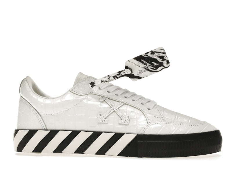 OFF-WHITE Vulc Low Croco Leather White Black