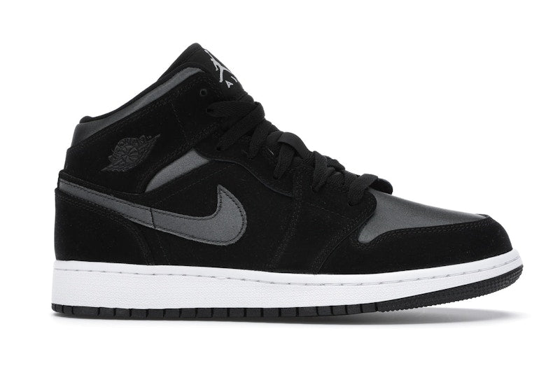 Jordan 1 Mid White Black Grey (GS)