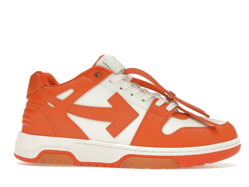 OFF-WHITE Out Of Office OOO Low Tops White Orange