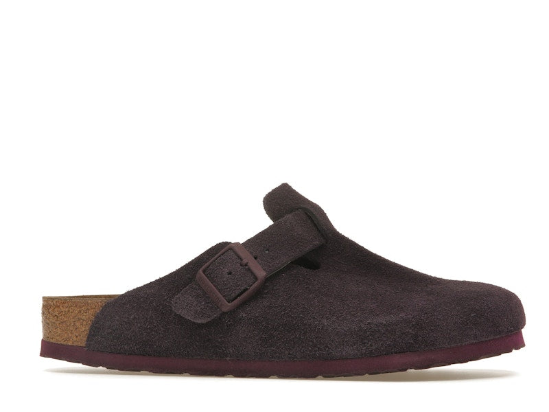 Birkenstock Boston Soft Footbed Suede Wine
