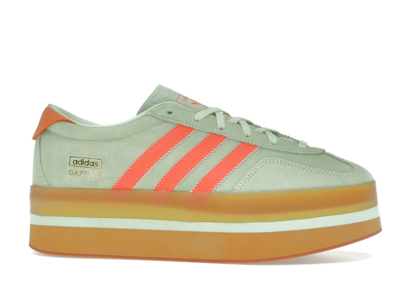adidas Gazelle Stack Semi Green Spark Solar Orange Gum (Women's)