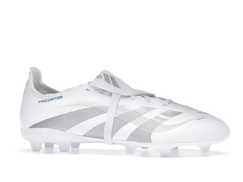 adidas Predator League Fold-Over Tongue FG/MG Cloud White Silver Metallic Bright Royal