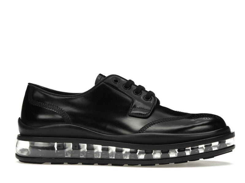 Prada Lace-Up Derby Black Brushed Leather