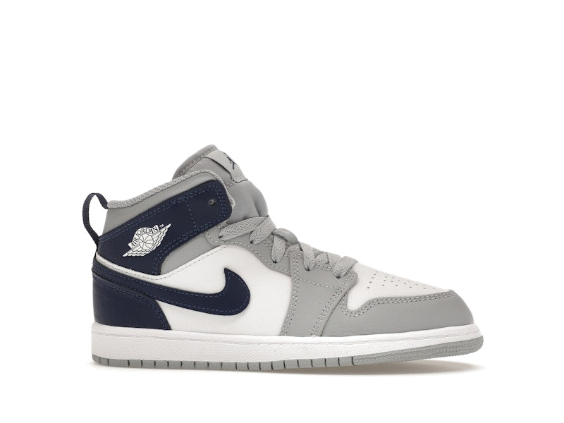 Jordan 1 Mid Wolf Grey Midnight Navy (PS)
