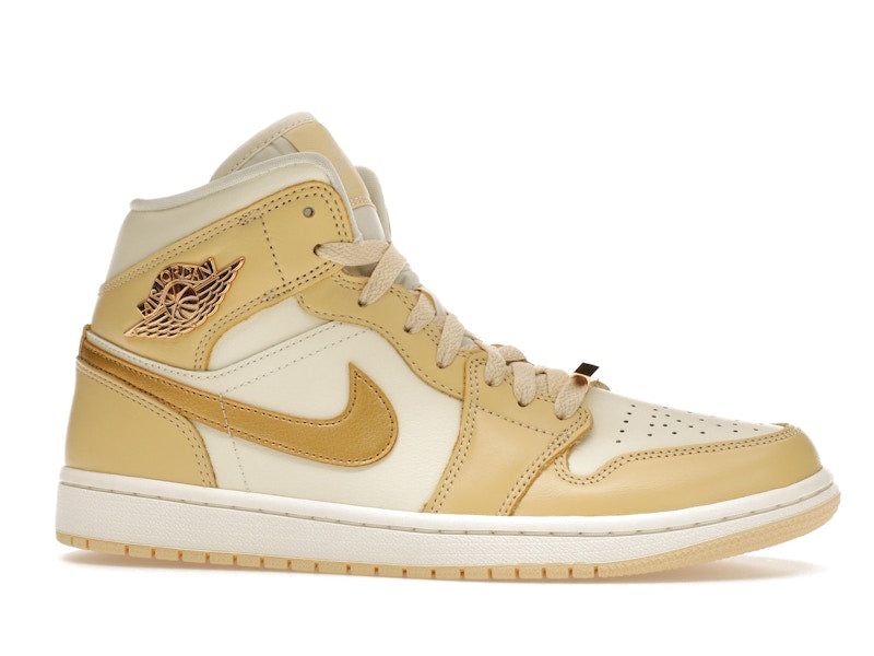 Jordan 1 Mid SE Pale Vanilla Metallic Gold (Women's)