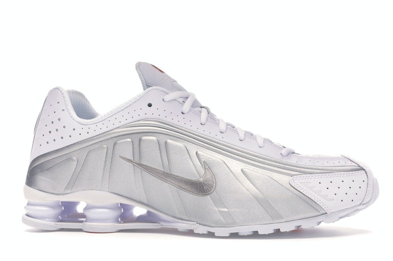 Nike Shox R4 White Metallic Silver