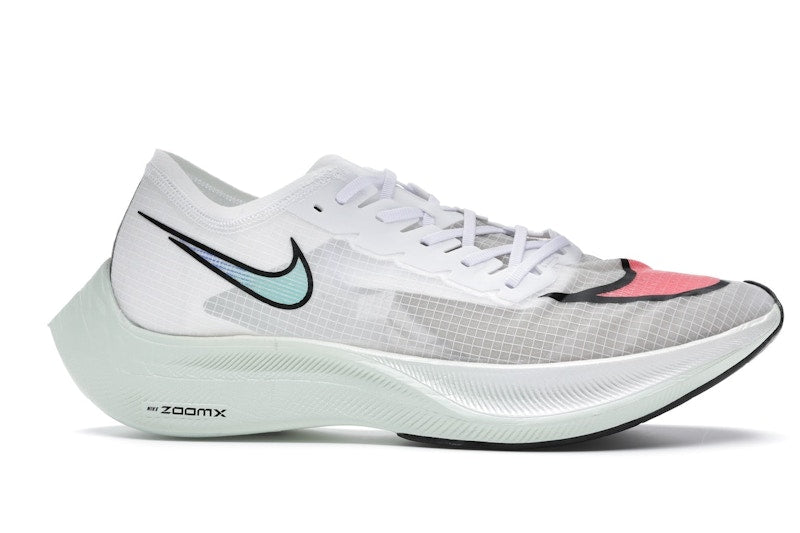Nike ZoomX Vaporfly Next% White Hyper Jade Flash Crimson