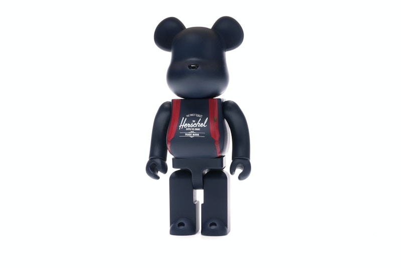 Bearbrick Medicom Herschel Peacoat 100% & 400% Set Navy