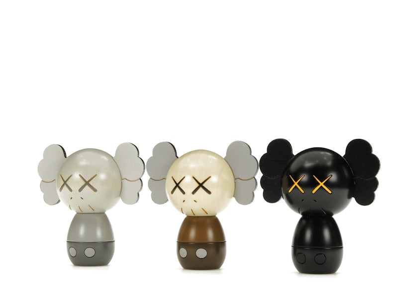 KAWS Holiday Japan Kokeshi Doll Set of 3 (Edition of 1,000) Multicolor