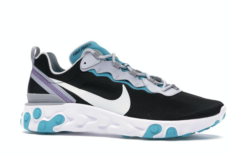 Nike React Element 55 Black Pure Platinum Teal Nebula