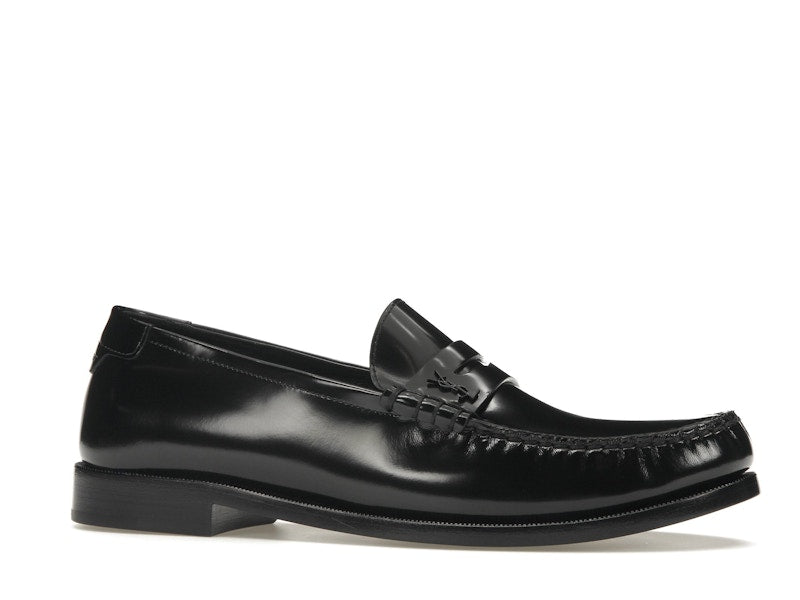 Saint Laurent Le Loafer Penny Slippers Black Leather