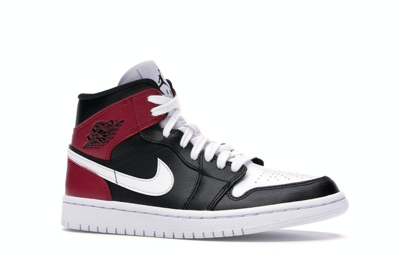 Jordan 1 Mid Black Noble Red (Women's)