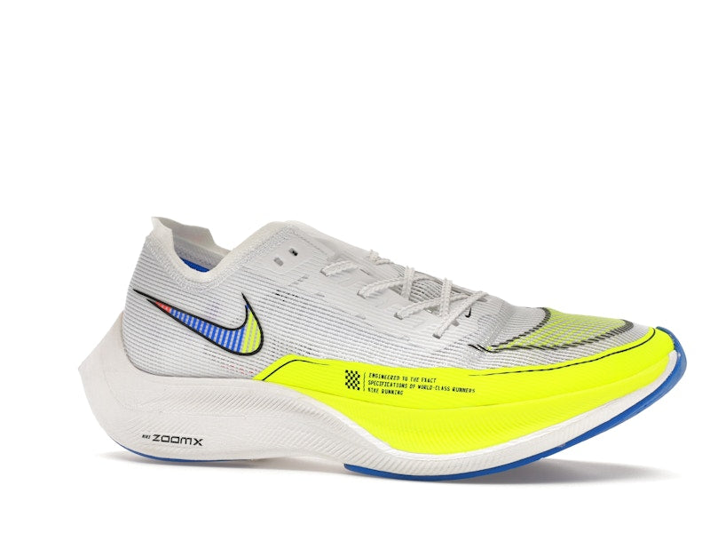 Nike ZoomX Vaporfly Next% 2 White Volt Racer Blue