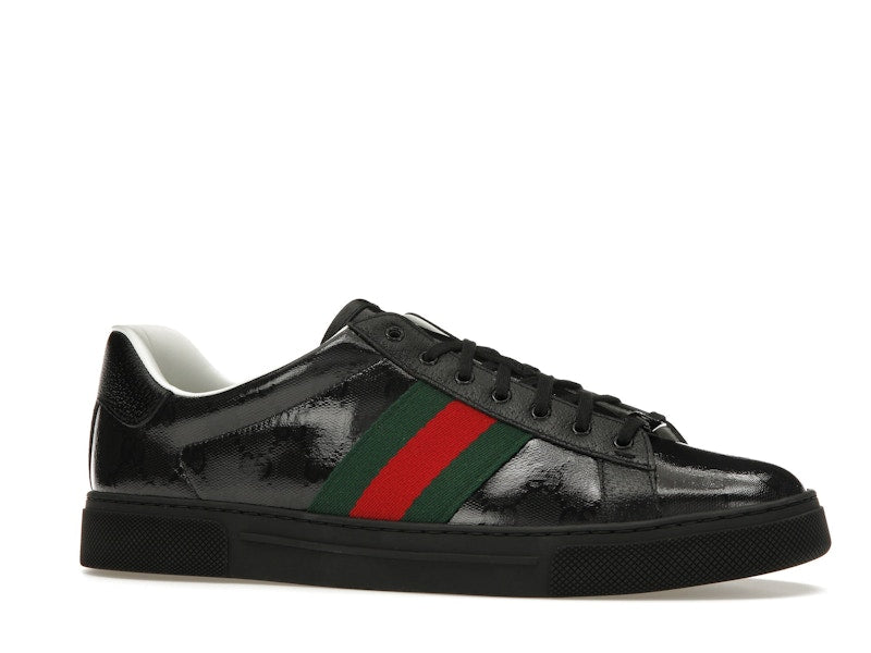 Gucci Ace GG Crystal Canvas Black