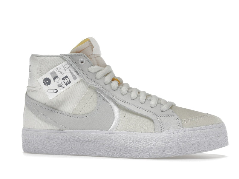 Nike SB Blazer Mid Warning Label Summit White