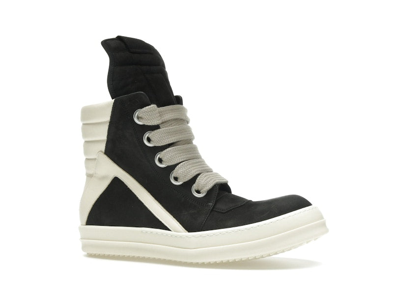 Rick Owens Geobasket Jumbo Lace High Black Milk