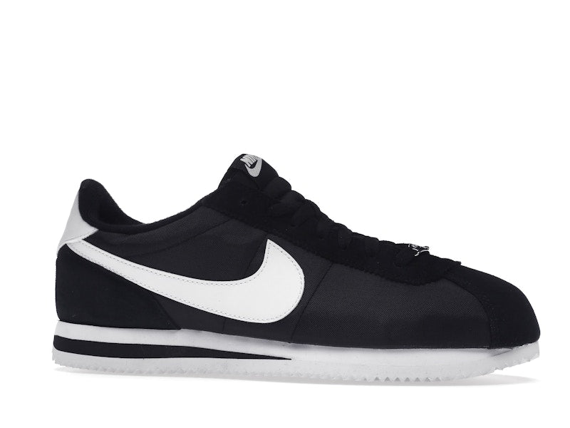 Nike Cortez Basic Nylon Black White-Metallic Silver
