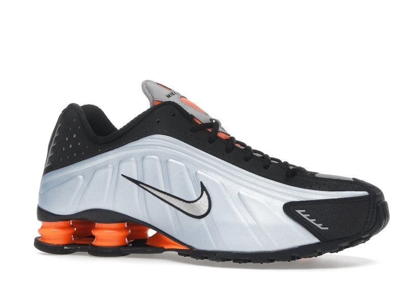 Nike Shox R4 Blue Tint Total Orange Black Metallic Silver (Women's)