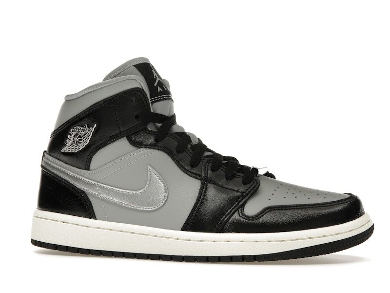 Jordan 1 Mid SE Black Metallic Silver (Women's)