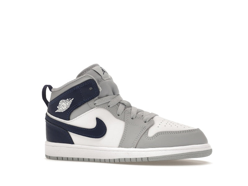 Jordan 1 Mid Wolf Grey Midnight Navy (PS)