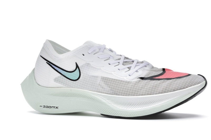 Nike ZoomX Vaporfly Next% White Hyper Jade Flash Crimson