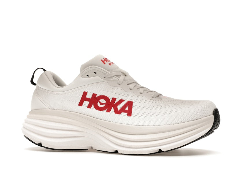 Hoka One One Bondi 8 White Vermillion