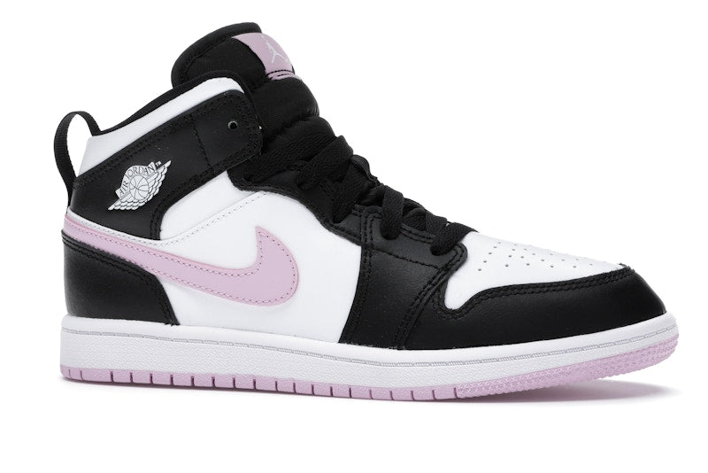 Jordan 1 Mid White Black Light Arctic Pink (PS)
