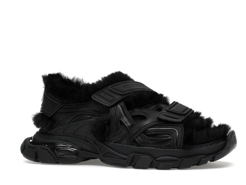 Balenciaga Track Sandal Fake Fur Black (Women's)