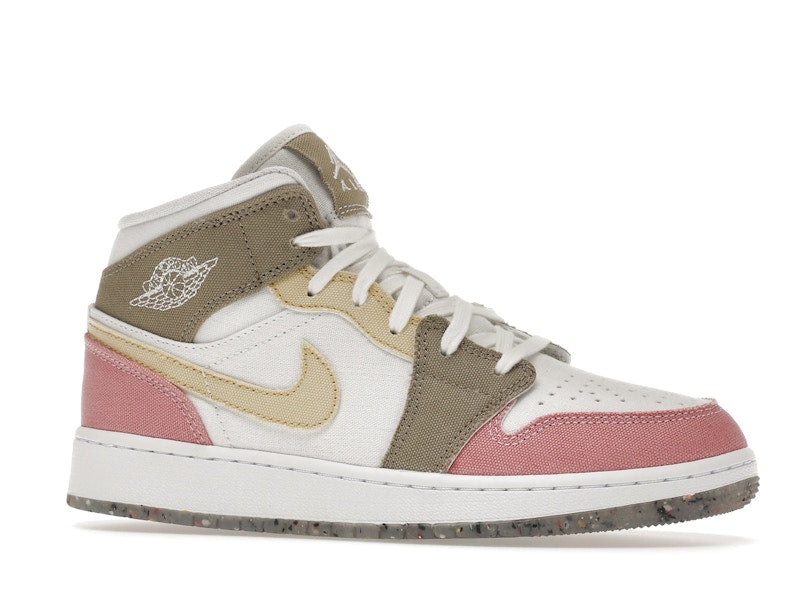 Jordan 1 Mid SE Pastel Vivid Green Grind (GS)