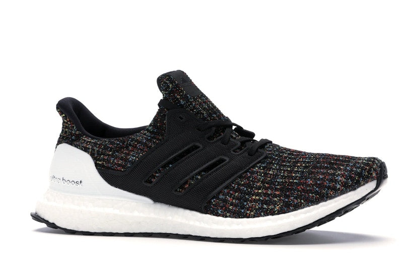 adidas Ultra Boost 4.0 Black Multi-Color White Heel Cage
