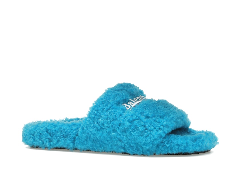 Balenciaga Furry Slide Sky Blue