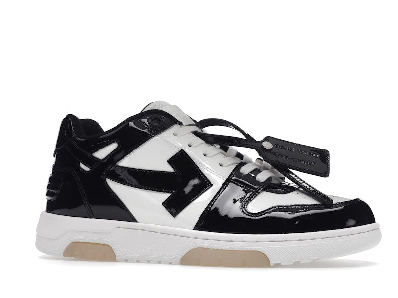 OFF-WHITE Out Of Office OOO Low Tops Patent Black White