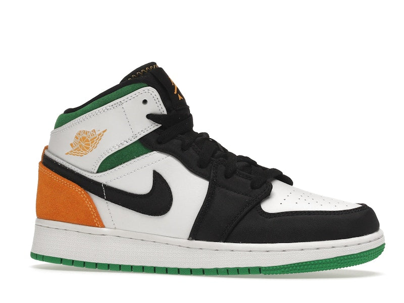 Jordan 1 Mid SE White Laser Orange Lucky Green (GS)