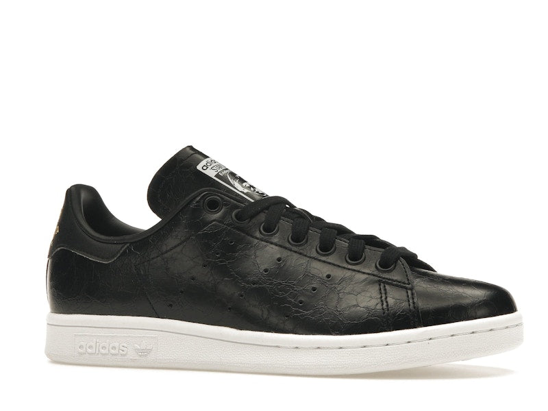 adidas Stan Smith Cracked Leather Black Gold (Women's)