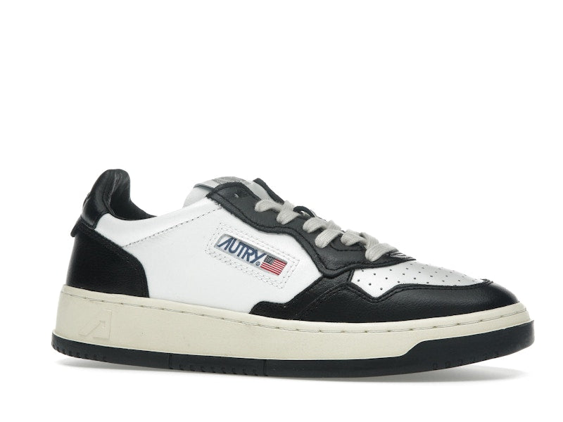 Autry Medalist Leather Low White Black (Women's)