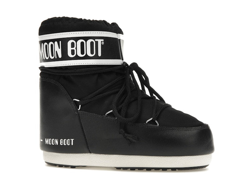 Moon Boot Icon Low Nylon Boot Black White