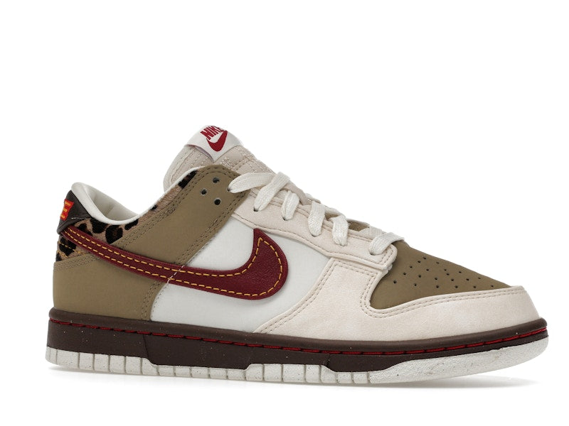Nike Dunk Low Retro Khaki Team Red Pearl White (Women's)
