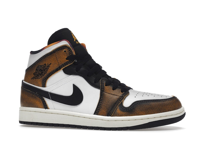 Jordan 1 Mid SE Orange Wear Away
