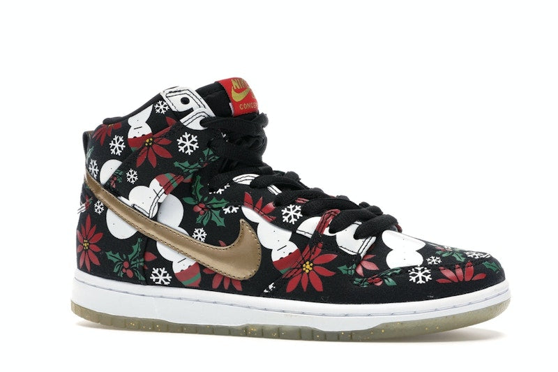 Nike SB Dunk High Concepts Ugly Christmas Sweater Black