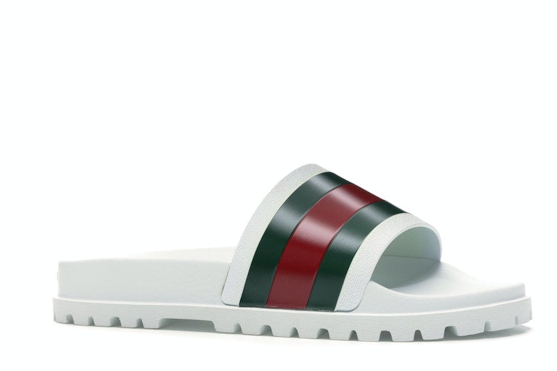 Gucci Web Slide Sandal White