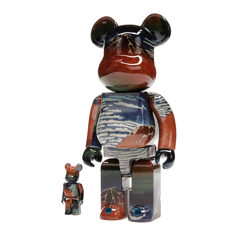 Bearbrick Katsushika Hokusai (Thirty-six Views of Tomitake, Fine Wind, Clear Morning) 100% & 400% Set