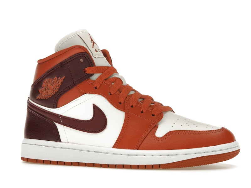 Jordan 1 Mid Dusty Peach Night Maroon (Women's)