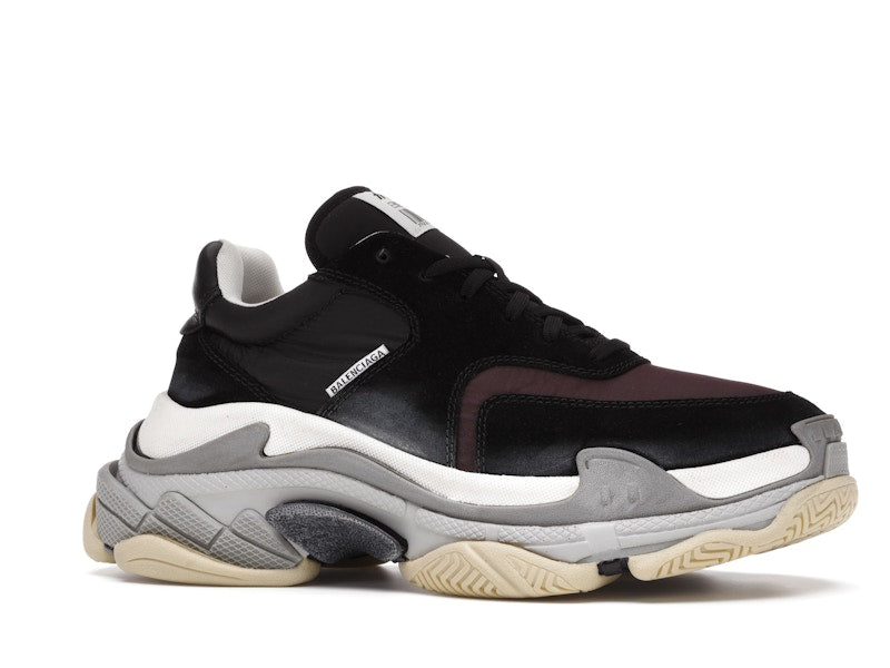 Balenciaga Triple S Black Burgundy