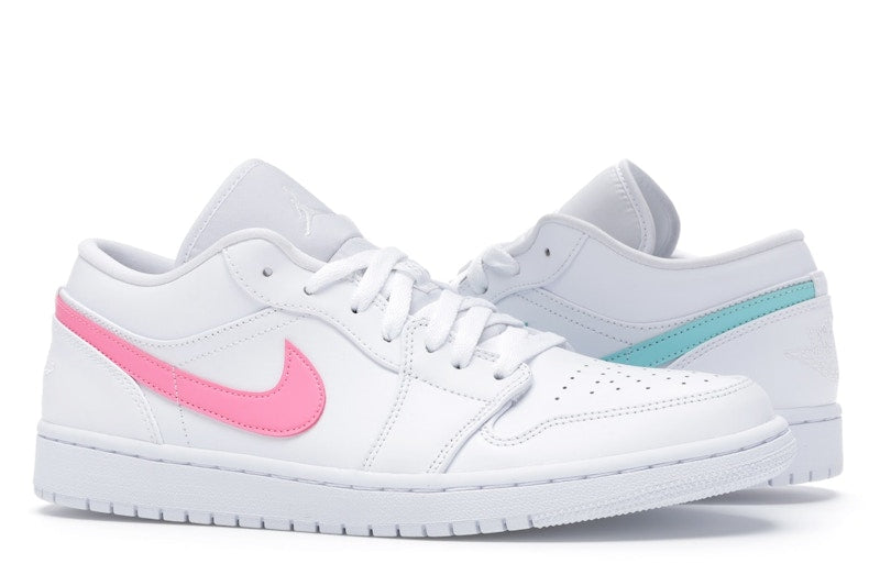 Jordan 1 Low White Multi-Color Swoosh