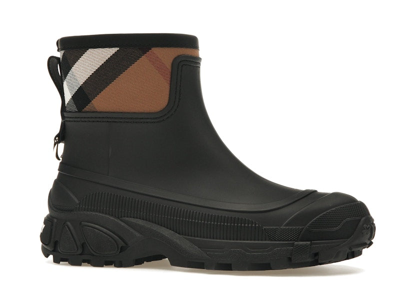 Burberry House Check Rain Boots Black Archive Beige (Women's)